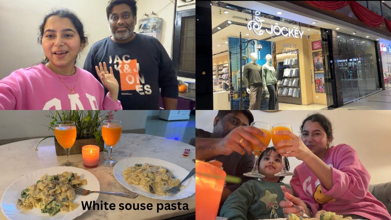Aj banaya white souse pasta 🍝 apna Sunday enjoy kiya 🥰❤️😘