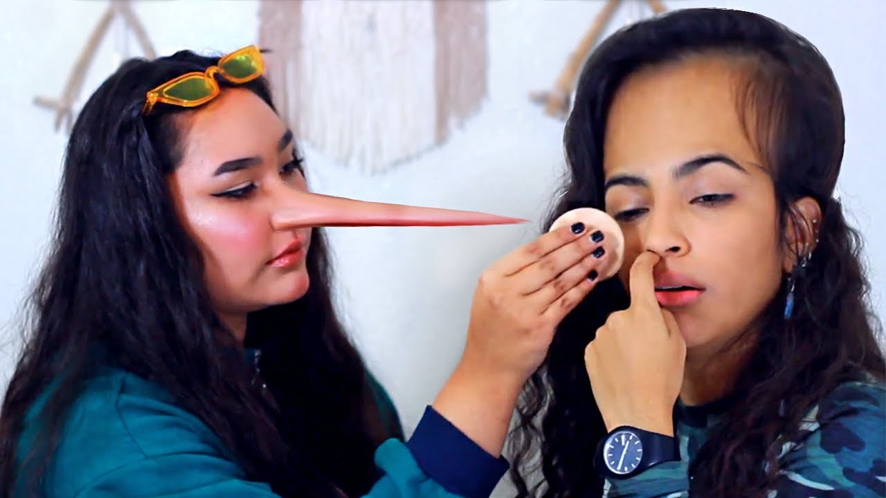 My sister does my makeup for the first time