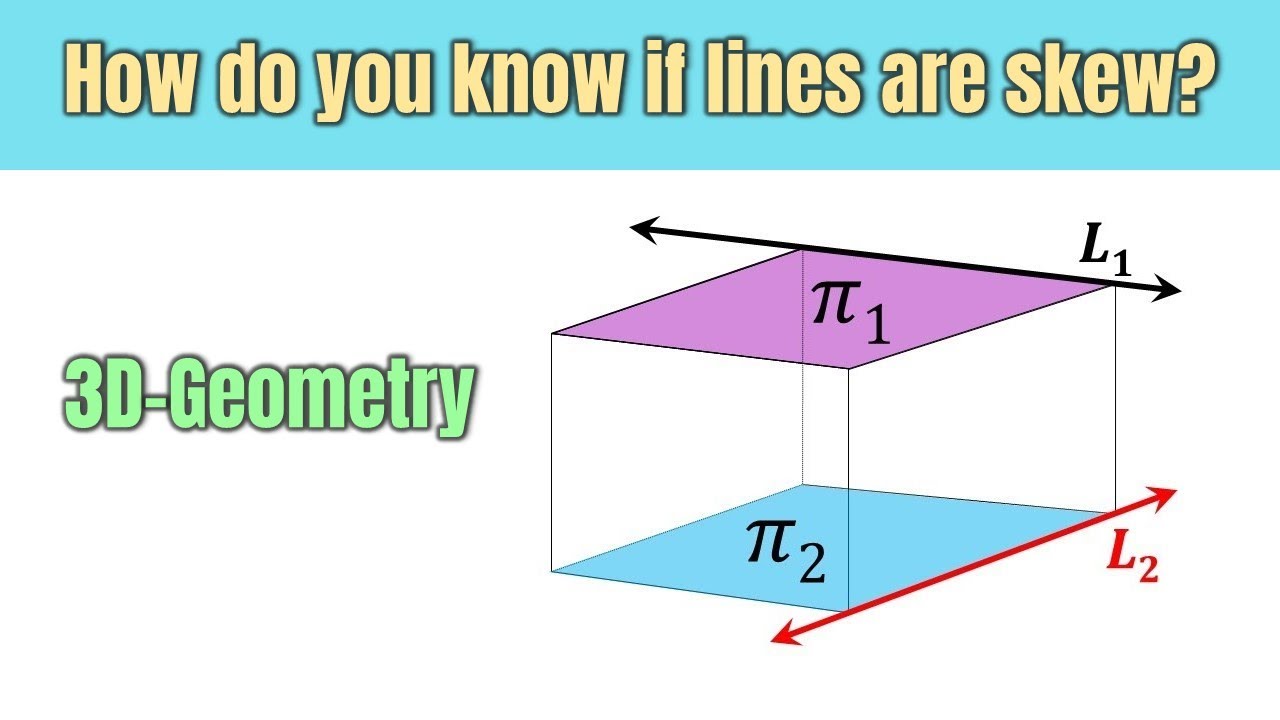 Skew lines 3D Geometry! Don't Get Confused💯 Learn Correct Definition