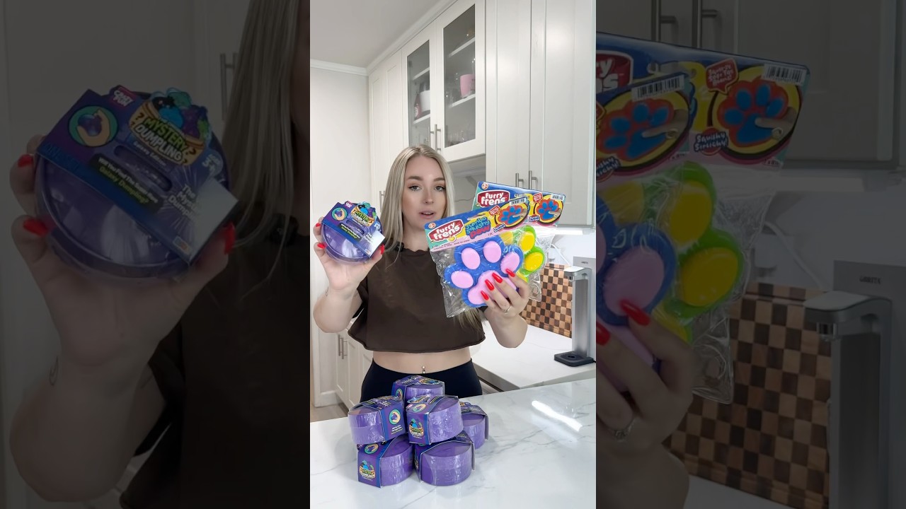 Squishy haul jackpot! 🌎 👽 #squishy #asmr #fivebelow #dumplings #squishyhaul