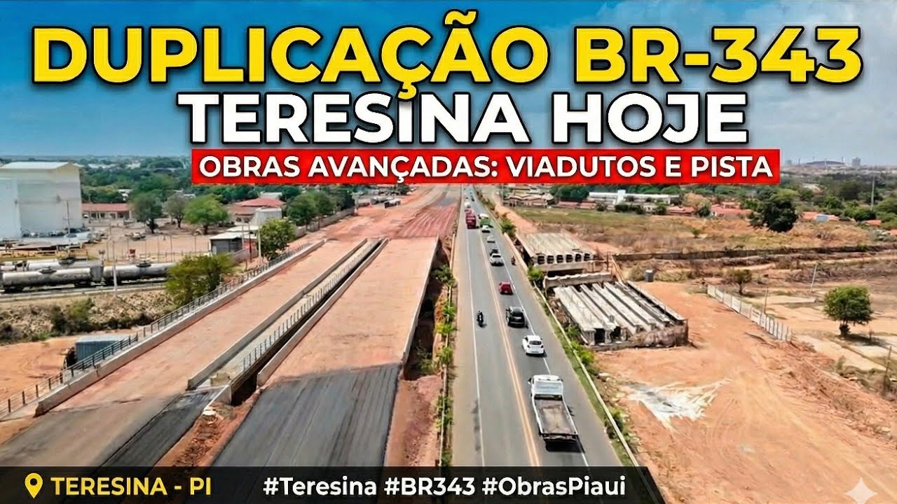 BR-343 ТЕРЕСИНА: Узнайте о текущем состоянии проекта расширения дороги СЕГОДНЯ! (Аэрофотоснимки).