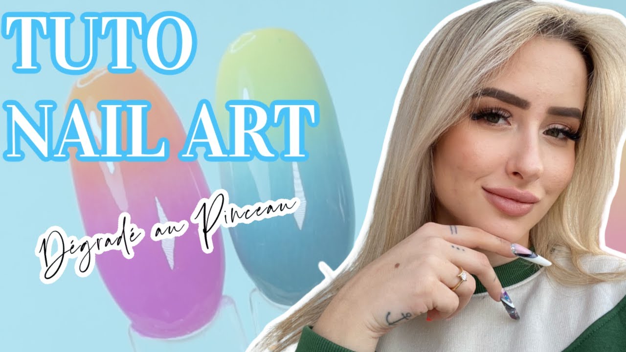 TUTO : NAIL ART DEGRADÉ AU PINCEAU 🌈