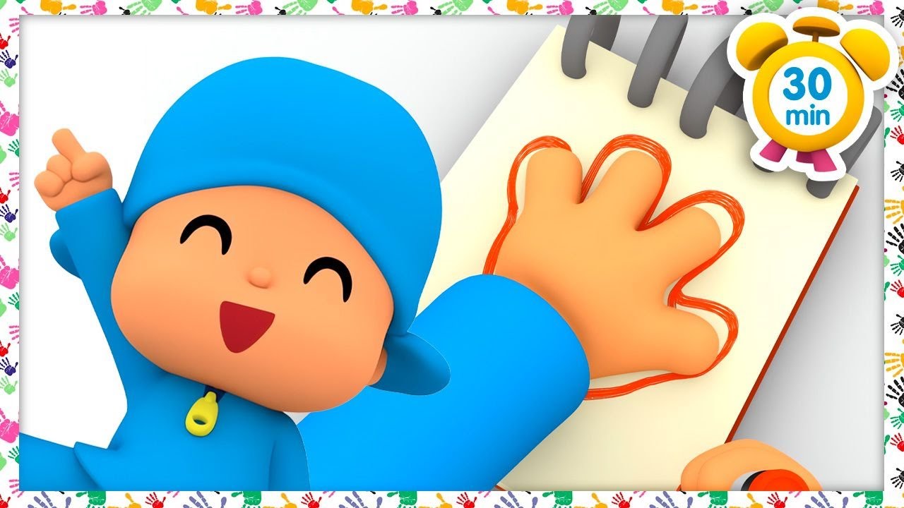 ✌️ 1, 2, 3 e 4 dedos | POCOYO PORTUGUÊS do BRASIL | [ 30 min ] Desenhos animados e canções infantis