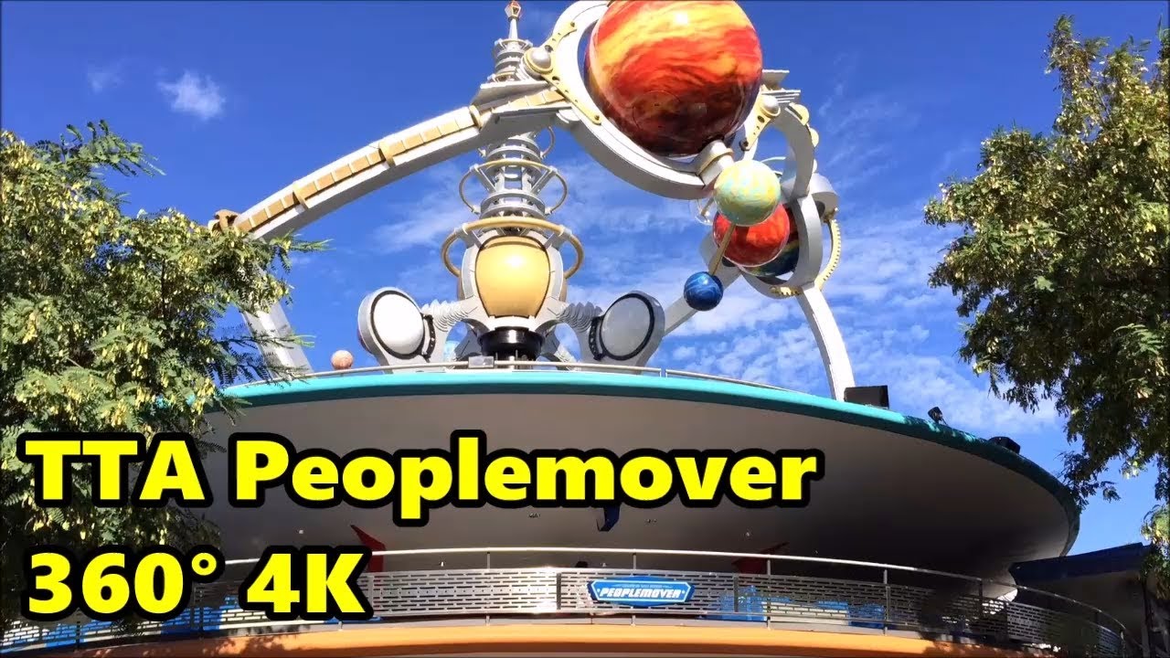 TTA Peoplemover 360° 4K Full Ride - Magic Kingdom -  Walt Disney World