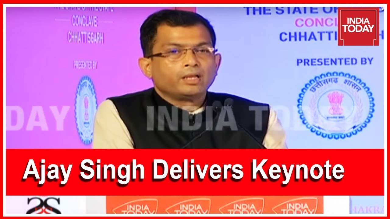 Ajay Singh, Chhattisgarh Chief Secretary Delivers Keynote Address At State Of State Conclave