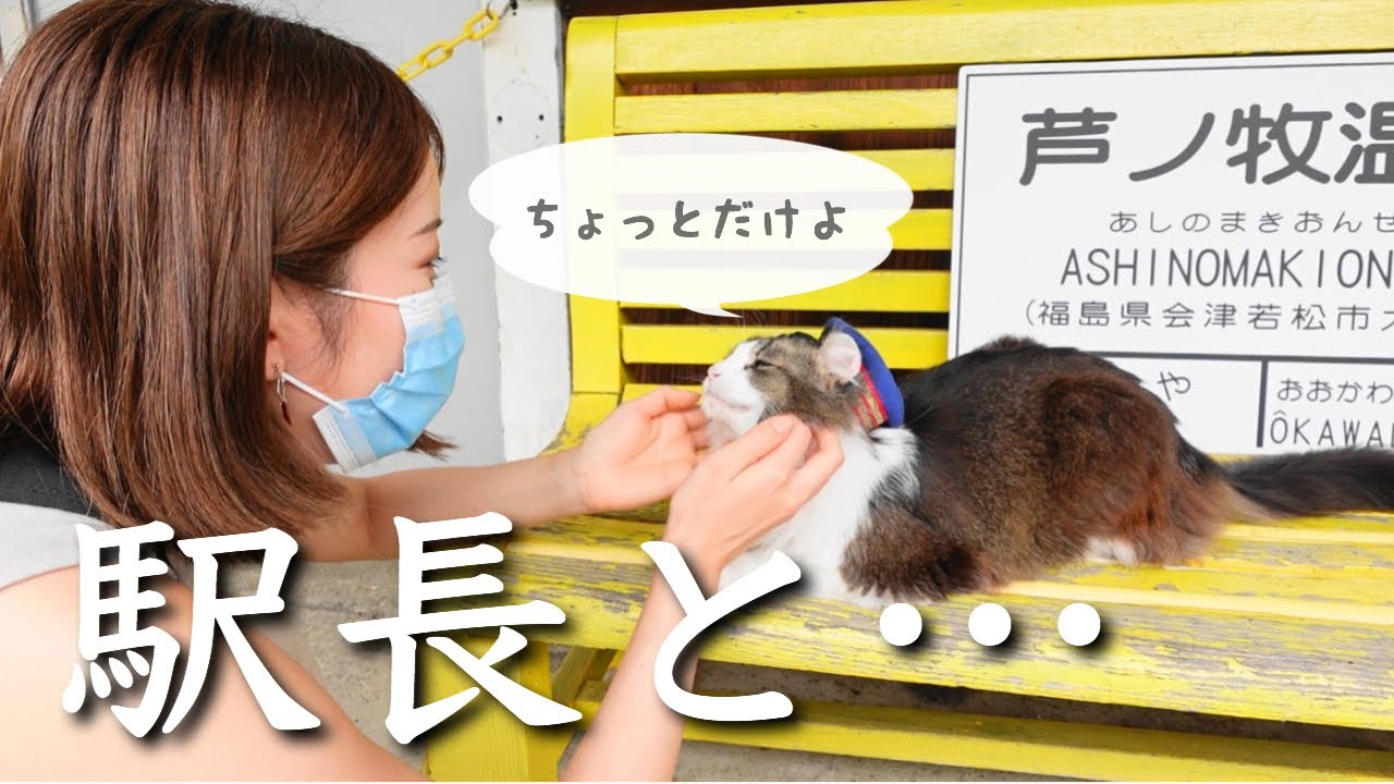 【会津】猫の駅長さんが天才すぎました｜旅行vlog