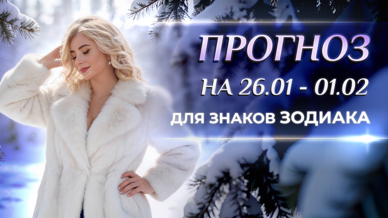 Астрологический прогноз ✨ с 26.01 по 01.02 ✨ для каждого Знака Зодиака