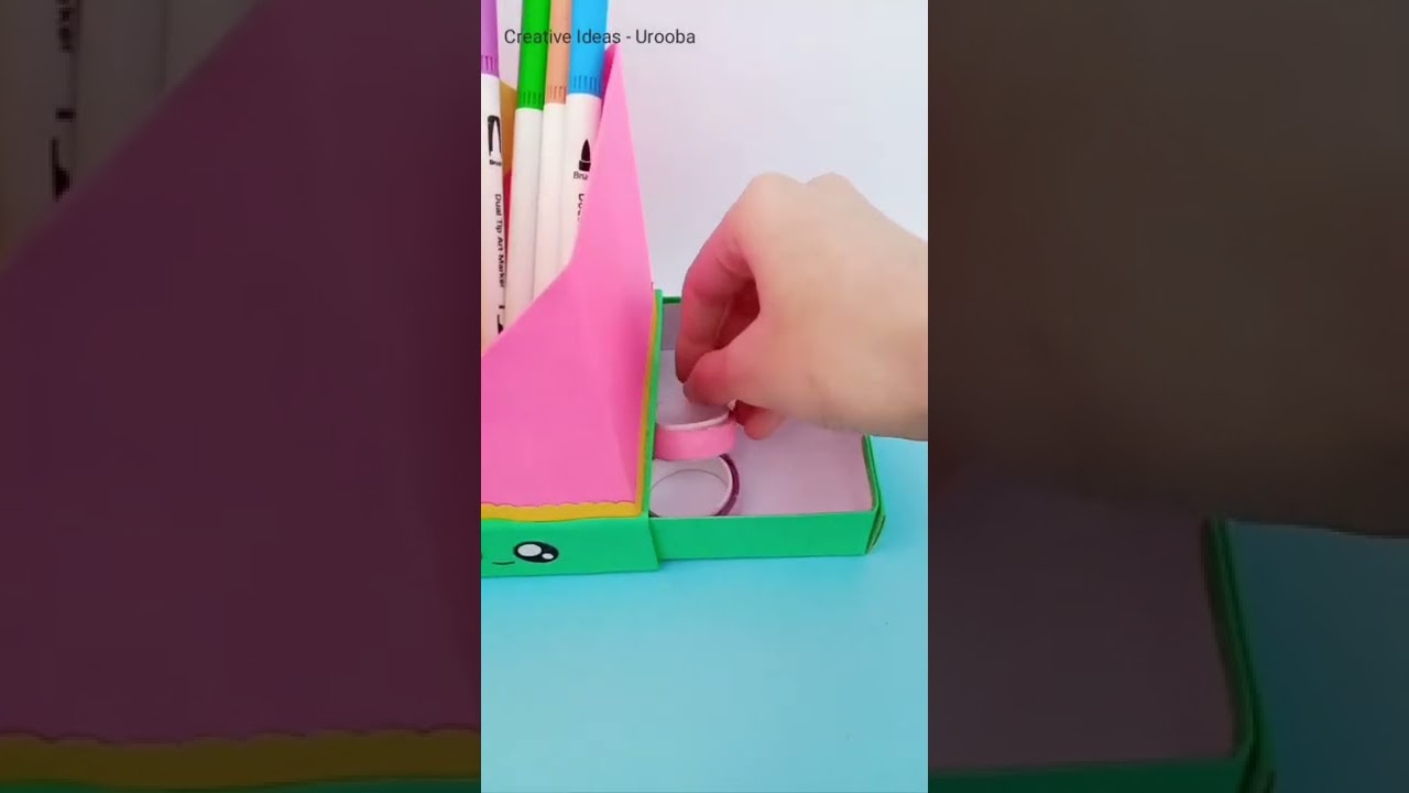 DIY Paper Desk Organizer 💚💛💝 Do you want to watch it's tutorial ?