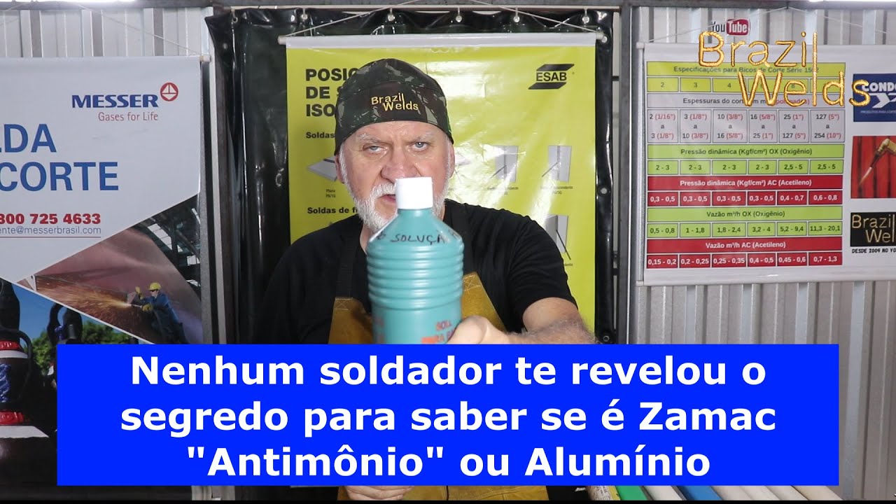 Nenhum soldador te conta isso, como saber se é ZAMAC, (erroneamente chamado Antimônio), ou ALUMÍNIO.