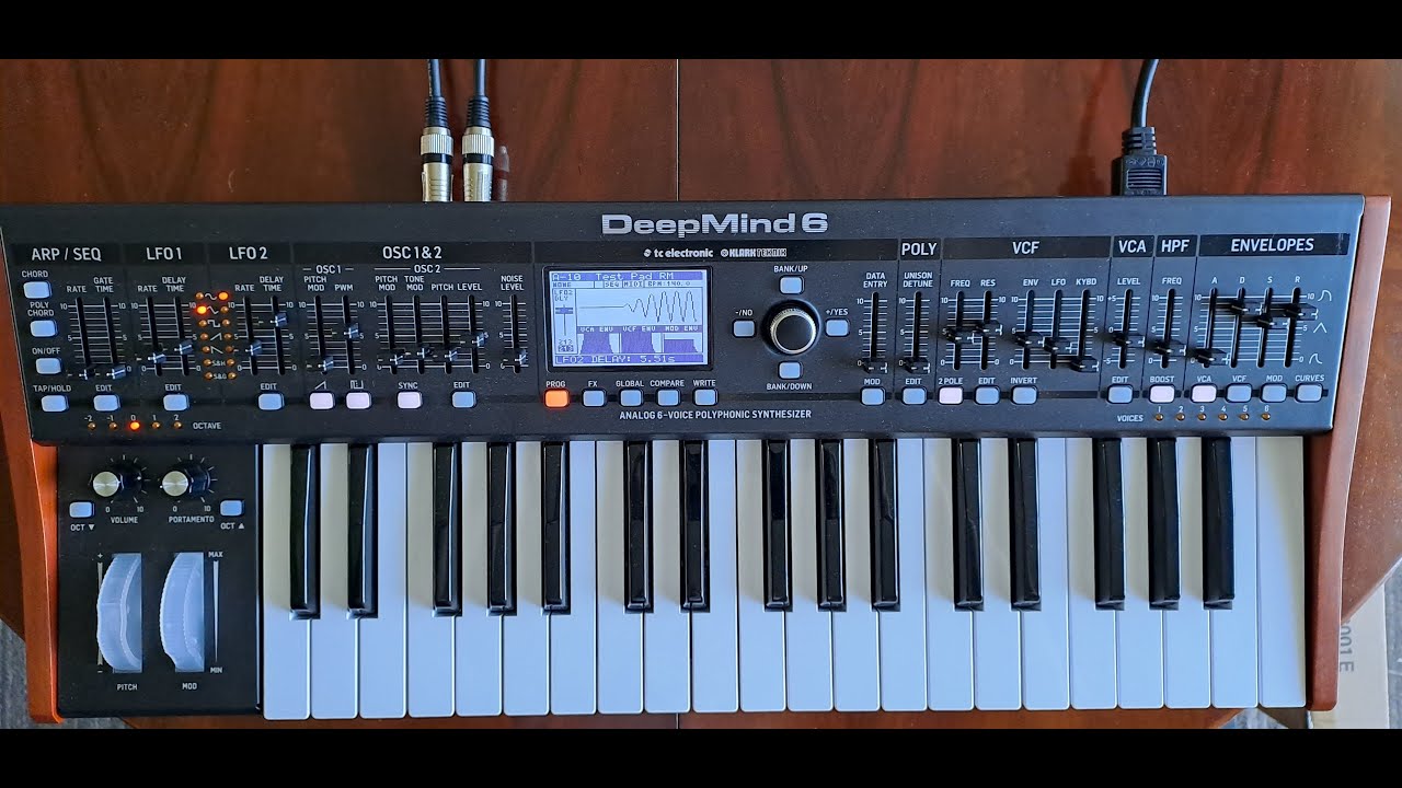Behringer DeepMind 6 - the very first patch I ever made on a synth