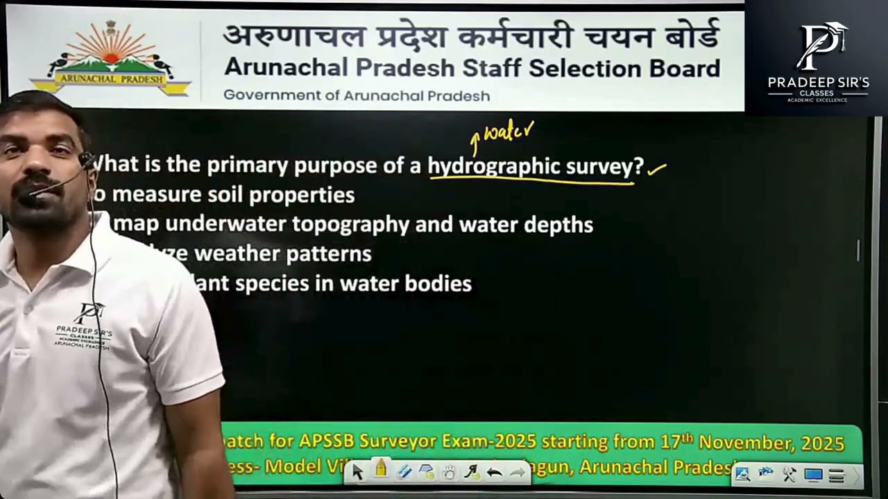 APSSB Surveyor Exam-2025 || Surveying || Arunachal Pradesh