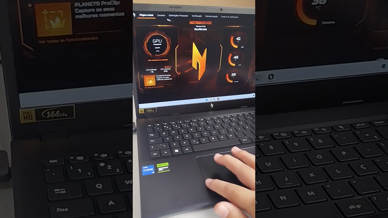 Acer Nitro V15 Aumentar o Desempenho - Nitro Sense