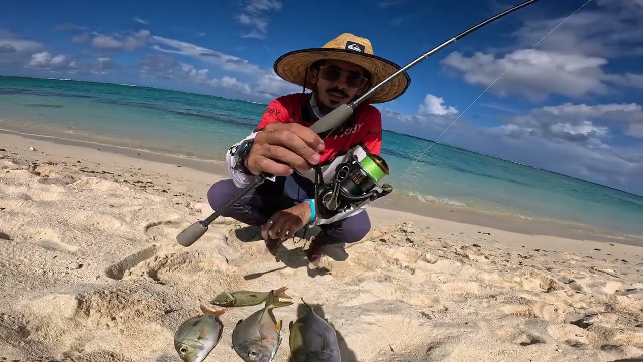 Shore casting at le Morne!!