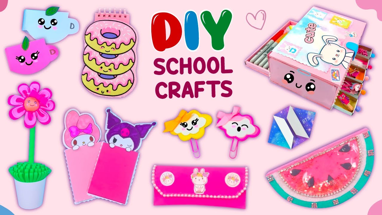 20 DIY SCHOOL SUPPLIES YOU WILL LOVE - Cute Pen decor - Handmade Notebook - Organizer and more...