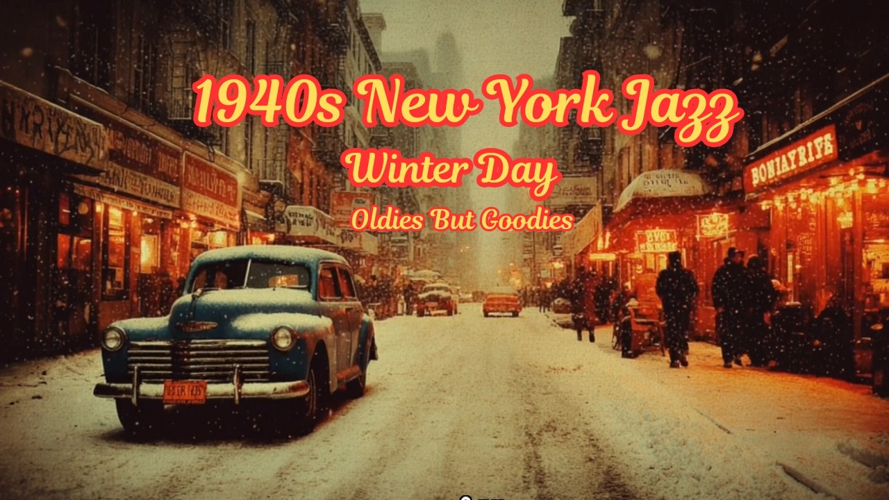 1940s Retro Jazz in New York Snowy Day
