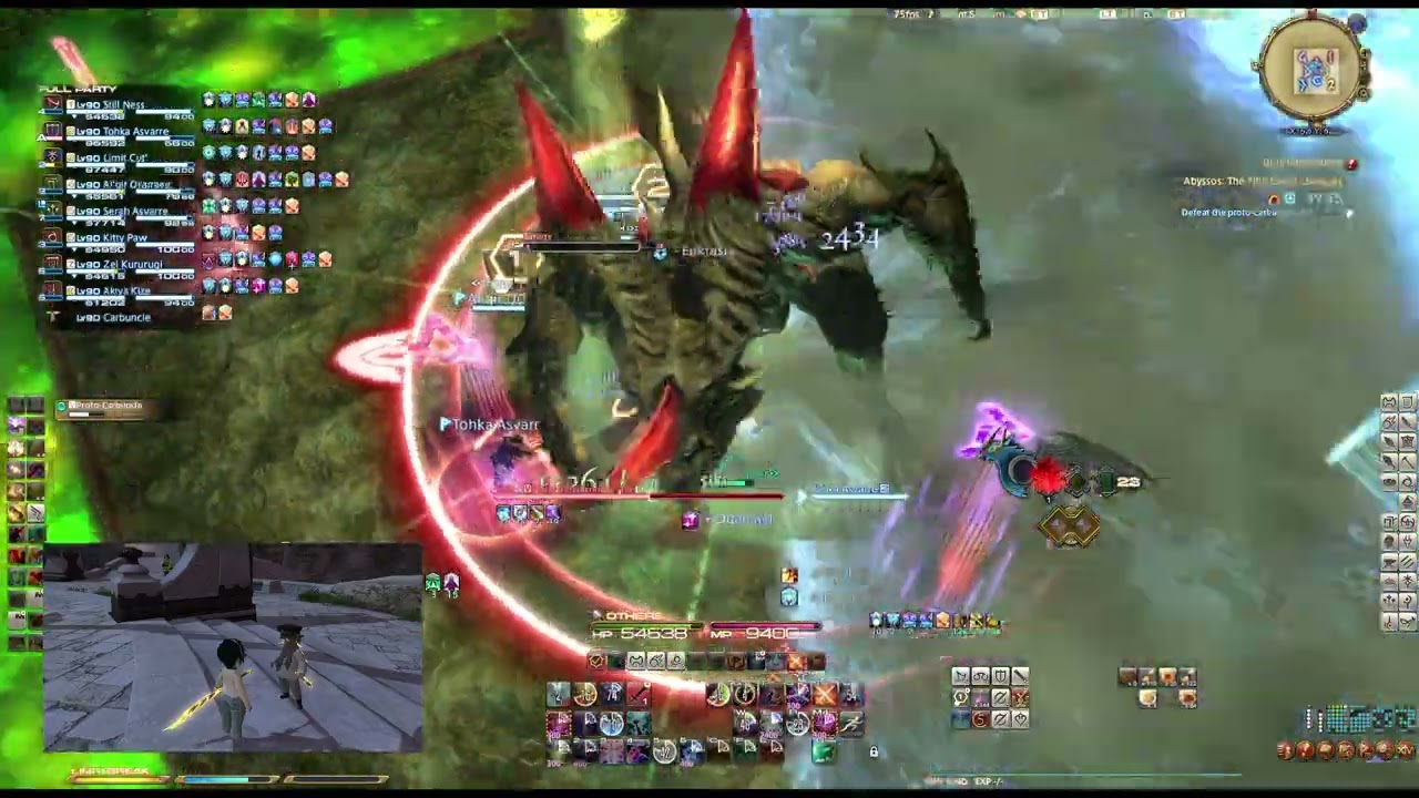 FFXIV Abyssos P5S Proto-Carbuncle Clear SMN POV