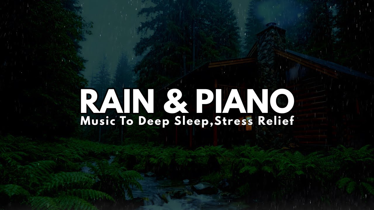 Calming Sleep Music + Insomnia & Stress Relief – Peaceful Piano with Rain Sounds for Deep Sleep