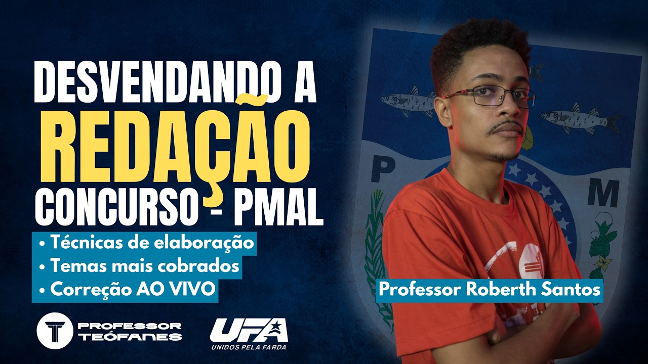 REDAÇÃO PMAL: COMO A CEBRASPE CORRIGE + CORREÇÃO AO VIVO | Prof. Roberth Santos