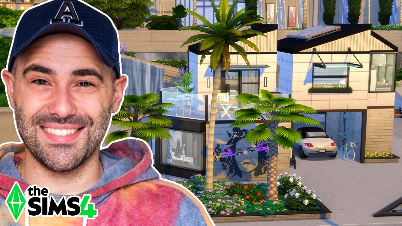 MINI CASA para un PRODUCTOR MUSICAL en los Sims 4 🎛️ Retos de Construcción | Producción Multimedia