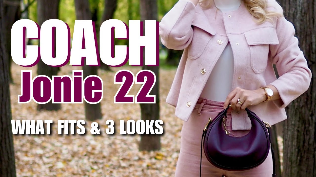COACH Jonie Bag 22 in Blackcurrant | Unboxing + What Fits + 3 Ways to Style