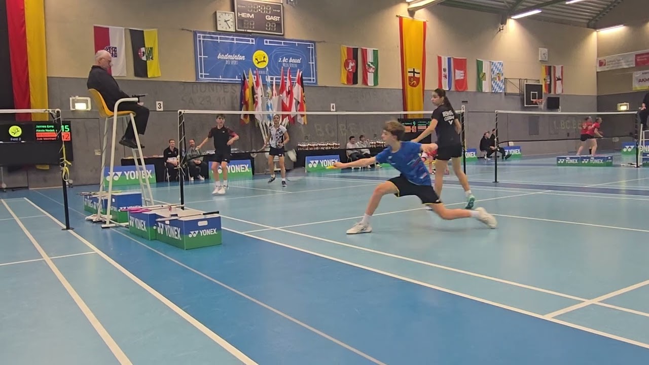 U15-Mixed-Finale Alexia Nedelcu/Jannes Ernst vs Jule Meinhardt/Ian Baumann, Satz 1-Teil 1