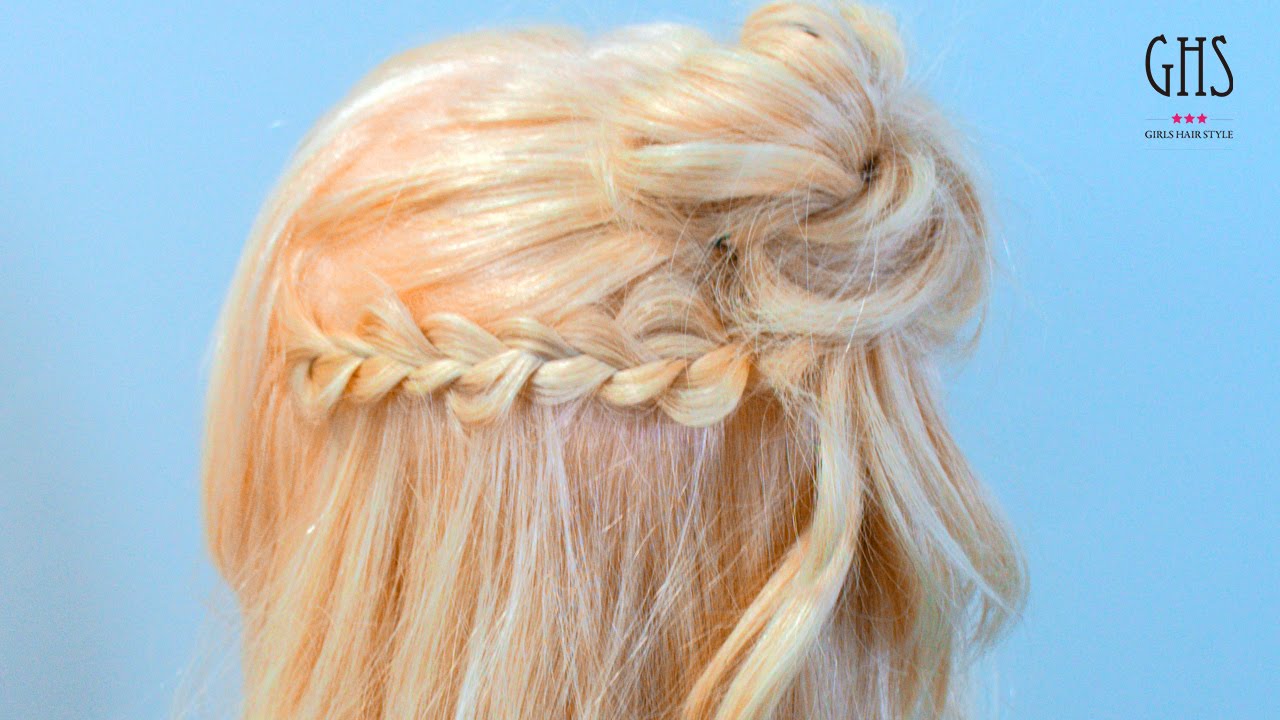 ロング ハーフアップ｜簡単お団子ヘアーの作り方