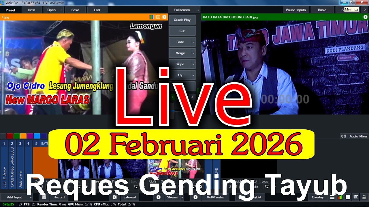 Live Streaming reques gending tayub jawa timur 2 Februari 2026
