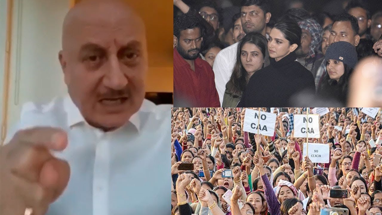 Anupam Kher's ANGRY REACTION On People Standing Against CAA, NRC & JNU Issue