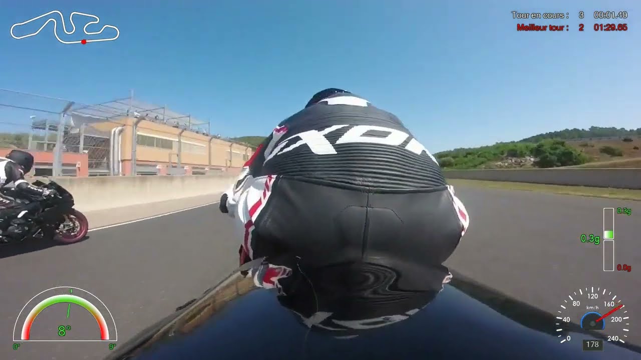 Roulage moto - Pôle mécanique Alès 06082022 - Chute au 3ème tour