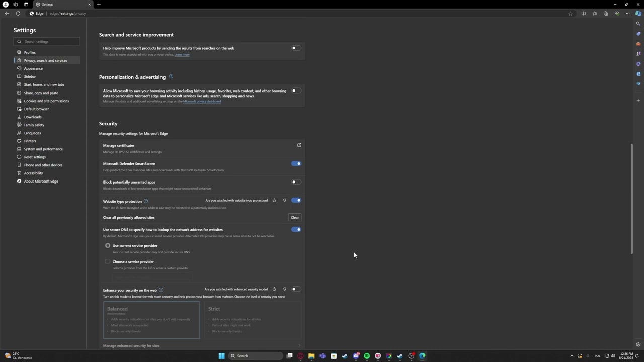 How To Manage Security Options On Microsoft Edge