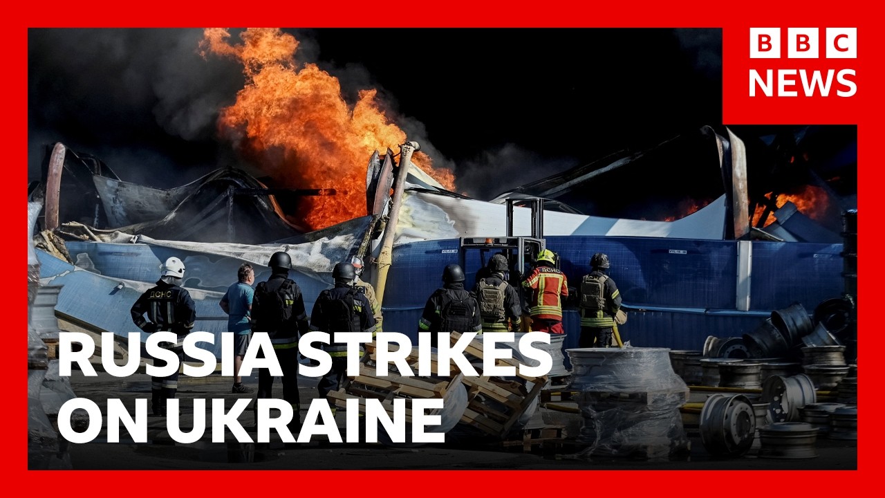 At least 27 dead and hundreds evacuated after strike on Kyiv warehouse | BBC News