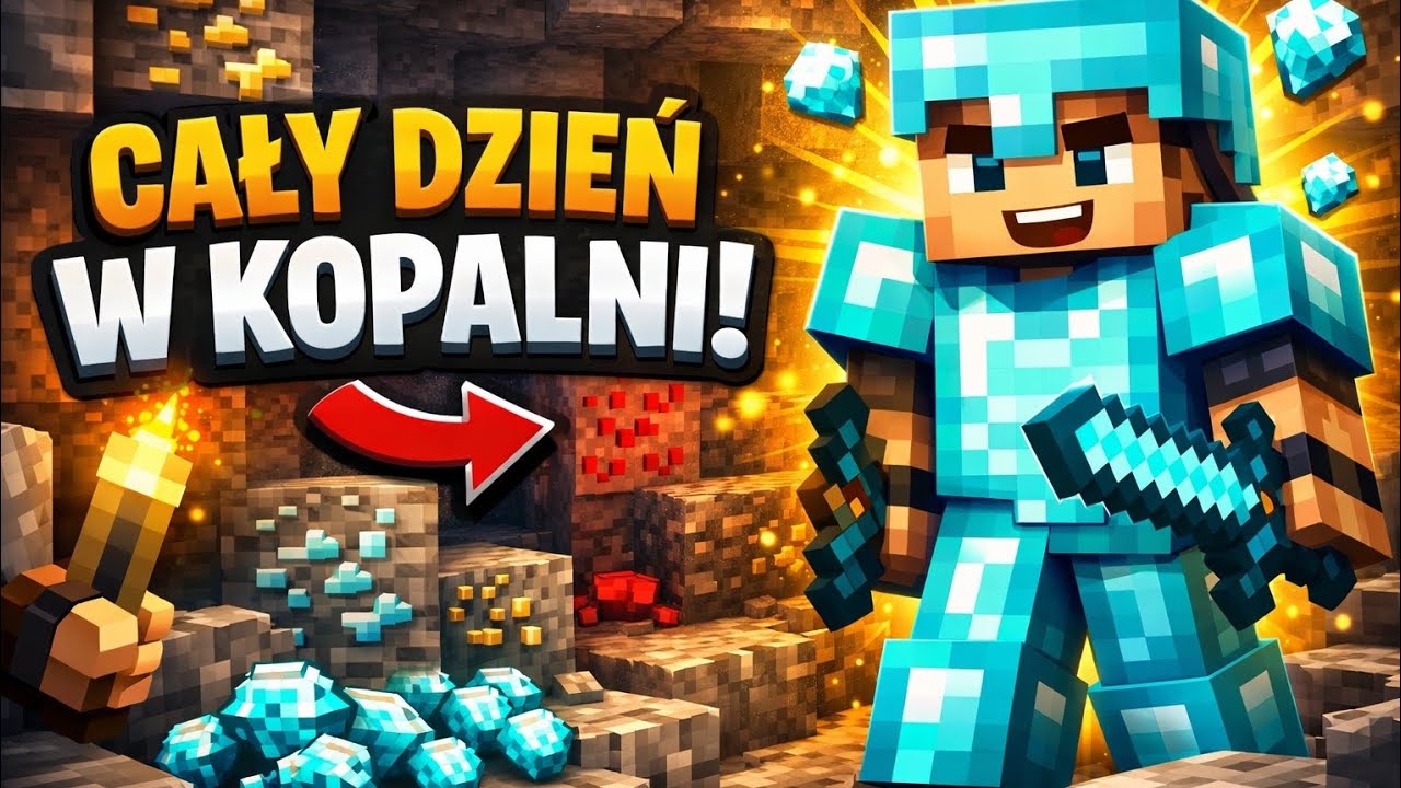 Spędziłem CAŁY DZIEŃ w kopalni w Minecraft… i STAŁO SIĘ TO! 😱