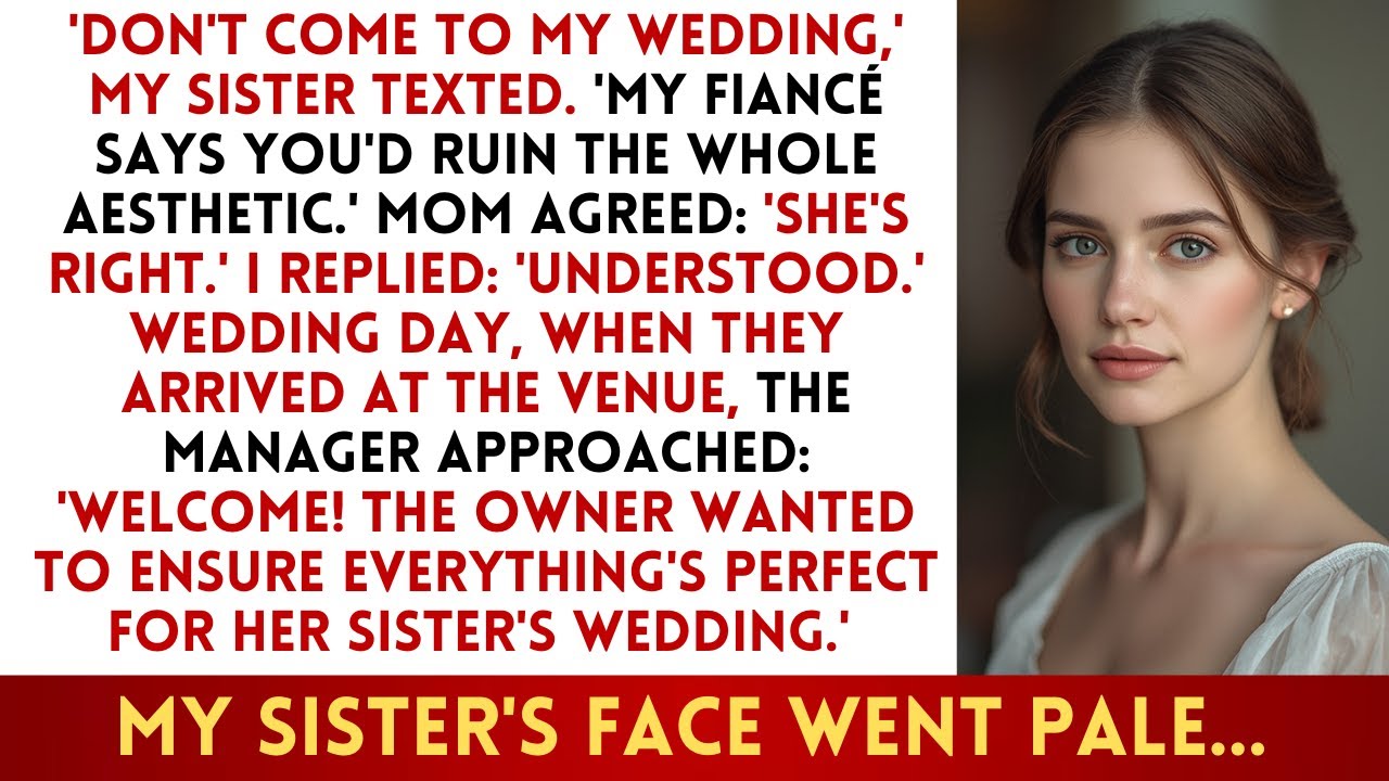 Sister Said 'Don't Come To My Wedding - You'd Ruin The Aesthetic' — Then She Saw The Venue Owner