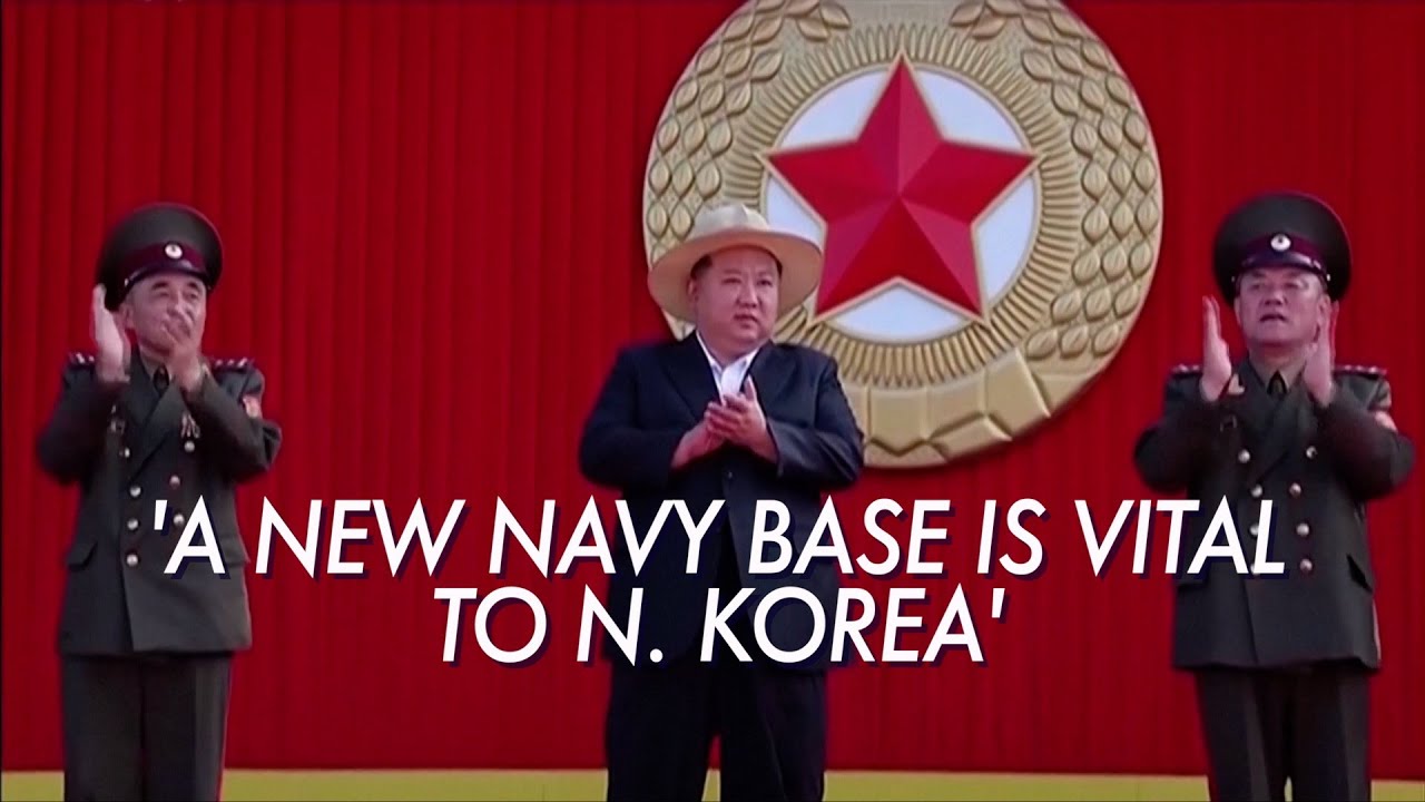 Kim inspects military academy and construction of new navy base as N. Korea celebrates 76th Anniv.