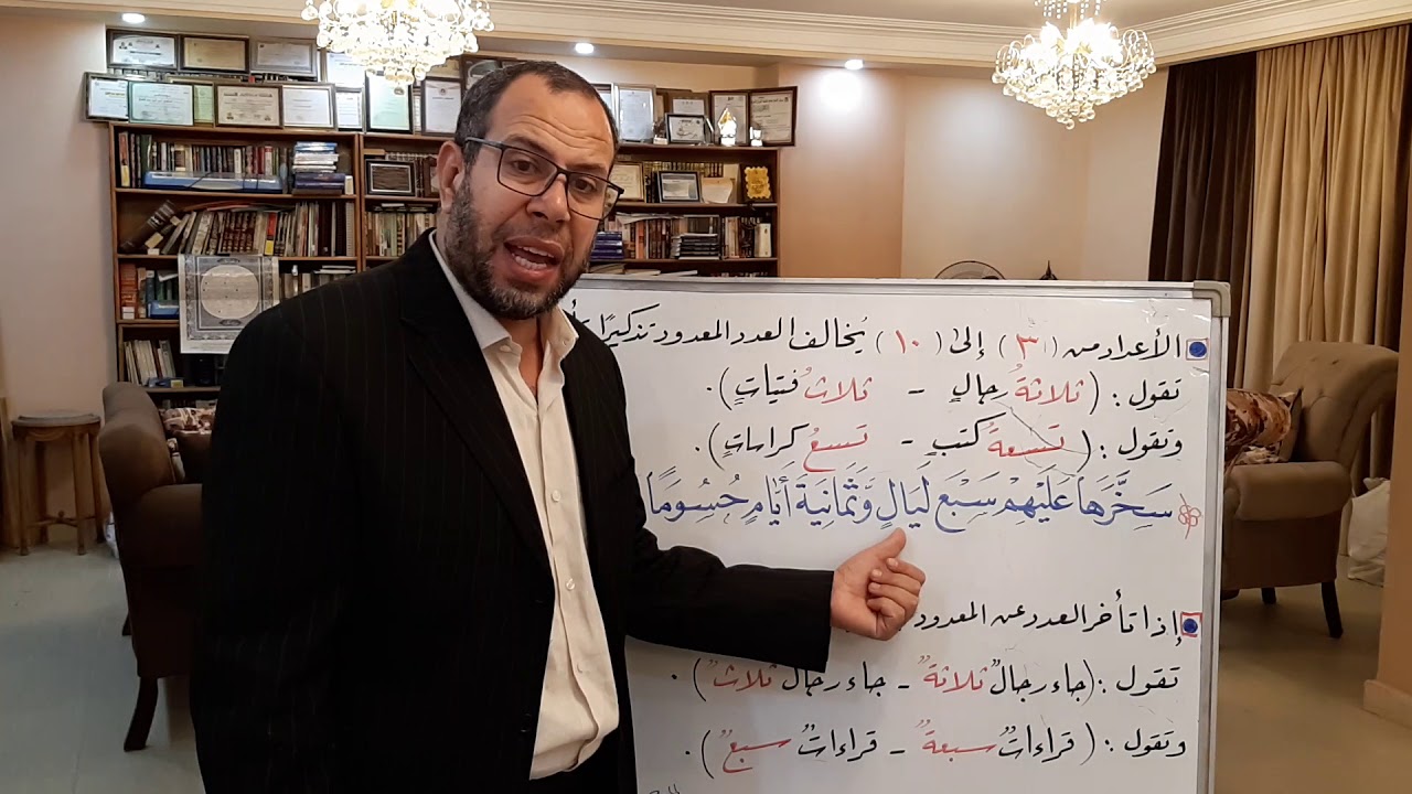 الأعداد من ٣ إلى ١٠ من حيث التذكير والتأنيث .. أيمن أمين عبد الغني