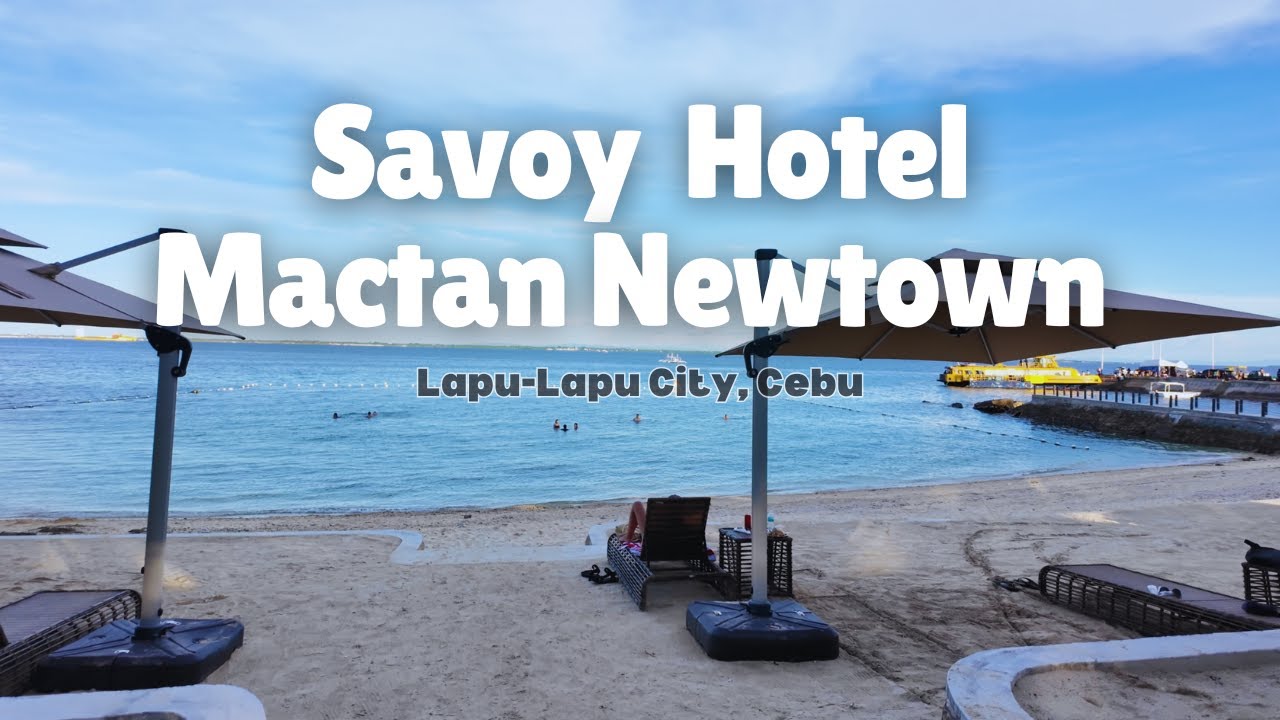 SAVOY HOTEL Mactan Room Tour 🏨 | MACTAN NEWTOWN Beach 🌊+ Walk Tour | Cebu Travel Vlog 2025 🇵🇭