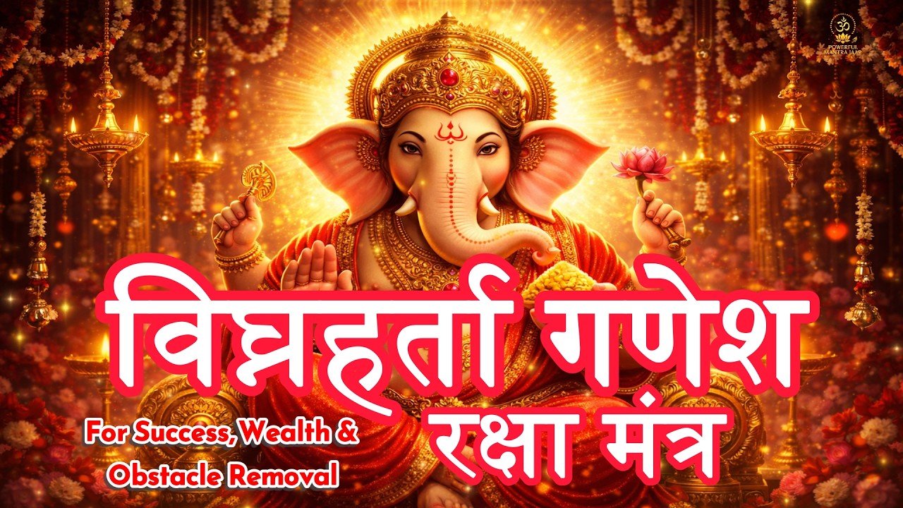 गणेश विघ्नहर्ता मंत्र 108 बार | Powerful Ganesh Mantra for Success, Wealth & Obstacle Removal