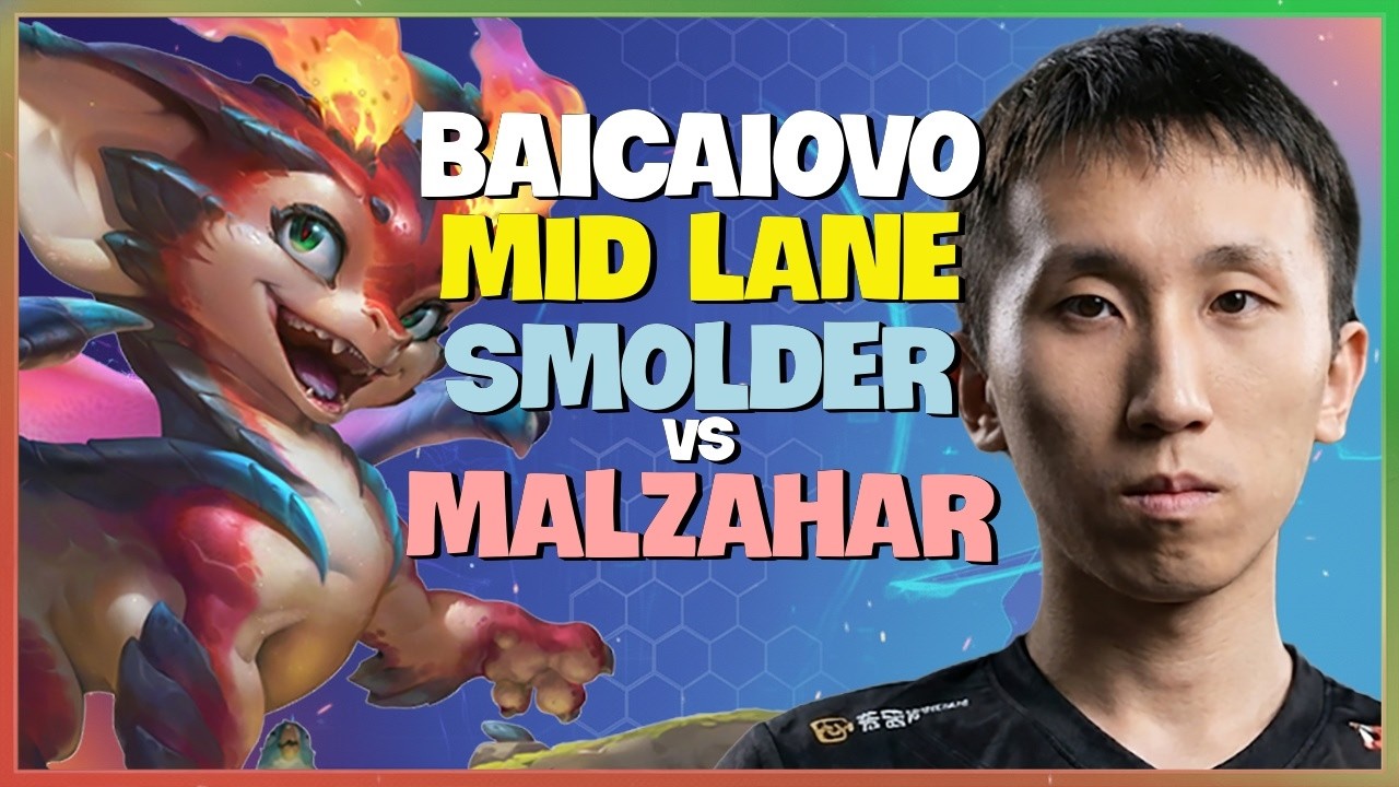 Baicaiovo Smolder: This CN Super Server Legend is CRUSHING Challenger with INSANE Kiting - Engsub