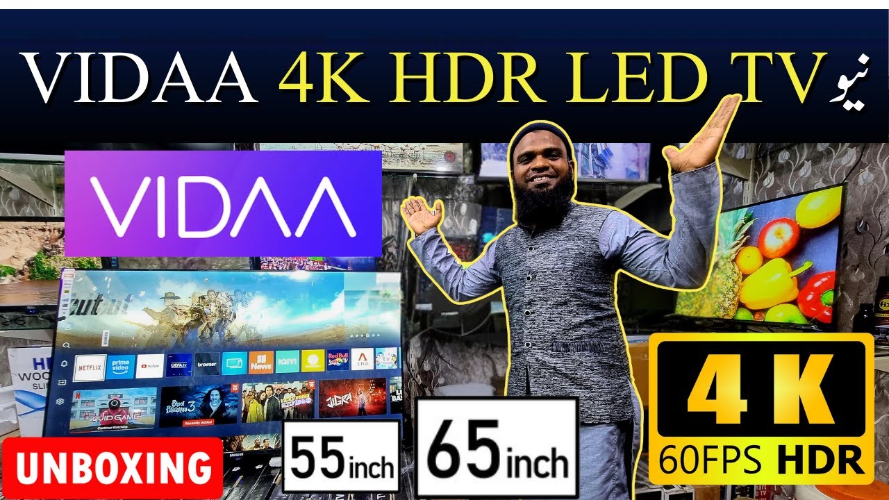 Vidaa Smart 4K HDR LED TV 55