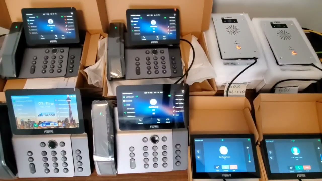 Modern Telecom training of the Fanvil i16SV video doorphone with the V66 phones and i504 screens 