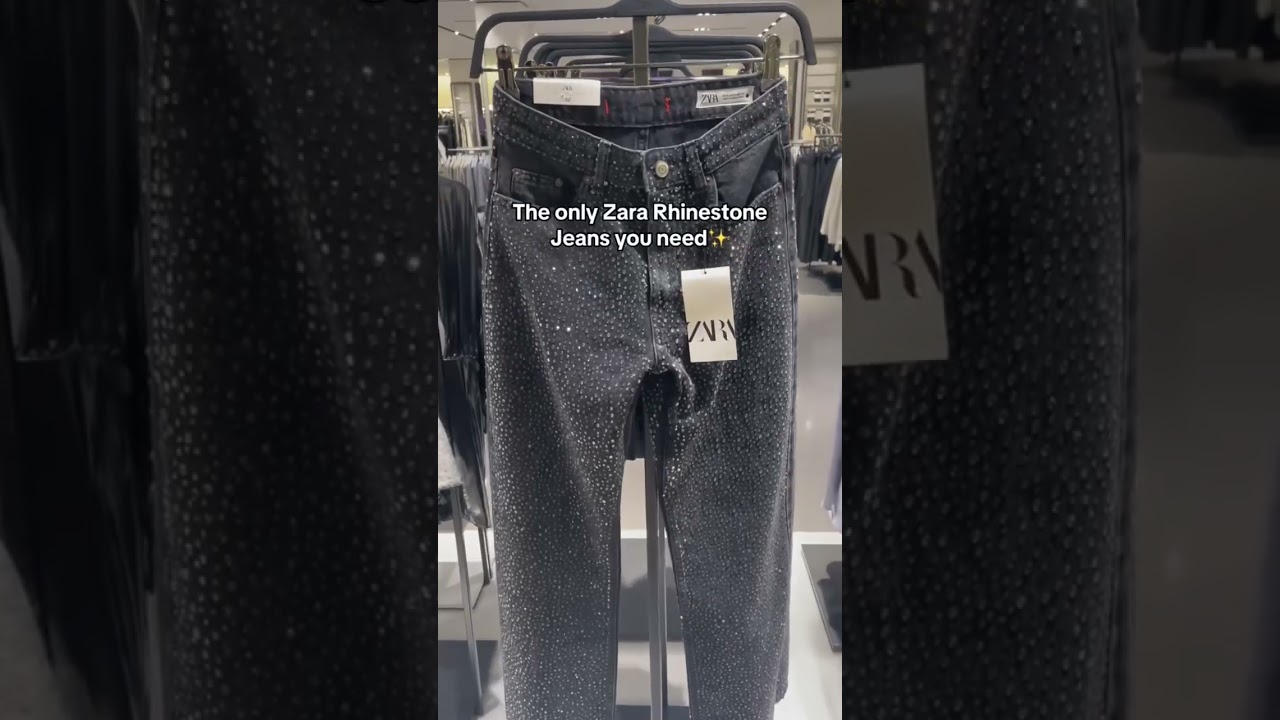 Nowość w ZARA Rhinestone viral Jeans #zara #brokat #zarajeans #jeans #newin #newinzara #zarahaul