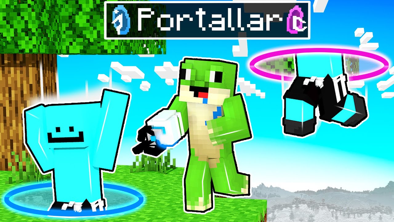 ADAŞI KANDIRMAK İÇİN PORTALLARI KULLANIYORUM! - Minecraft