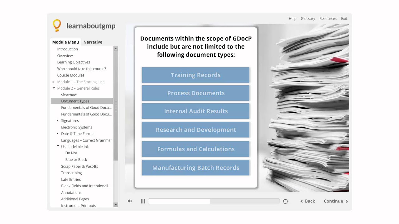 Good Documentation Practices (GDocP) Online Course