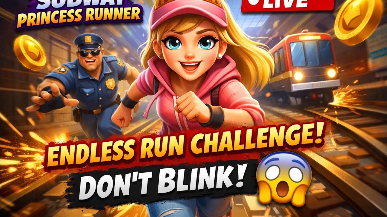 Subway Princess Runner LIVE 🔥 Endless Run Challenge | Don’t Blink 😱