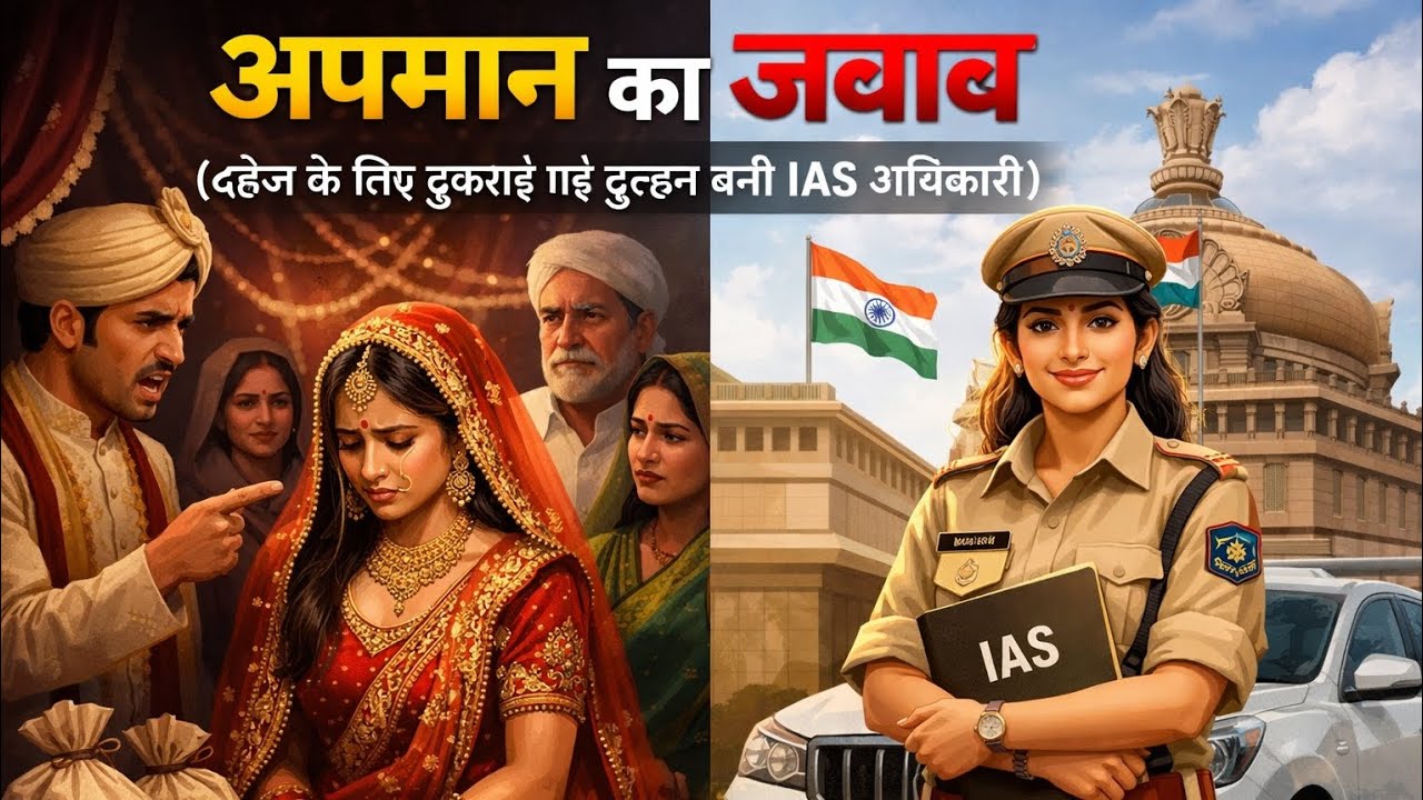 “अपमान का जवाब” (दहेज के लिए ठुकराई गई दुल्हन बनी IAS अधिकारी) 