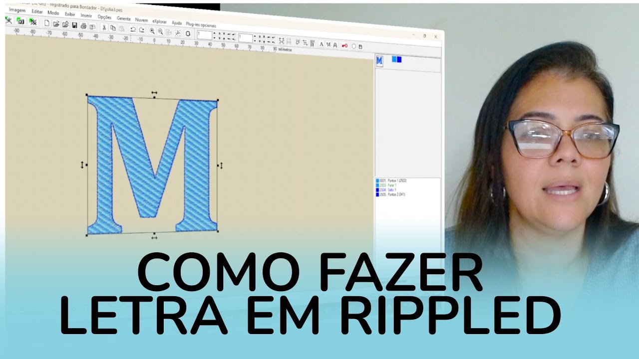 EDIÇÃO DE MATRIZES: Como fazer letras em RIPPLED