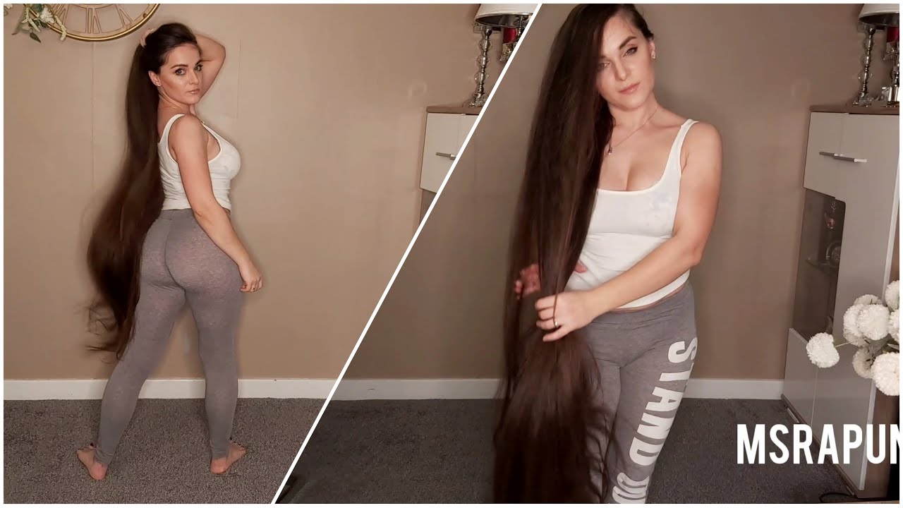 MsRapunzel | Rapunzel Exercising with Knee Length Hair All Let Down
