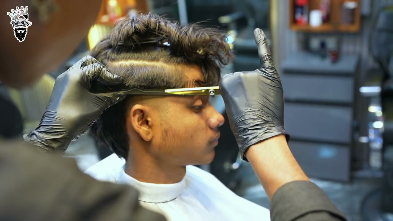 SKIN FADE HAIRCUT | RAINBOW BEAUTY AND TATTOO #haircut #hairstyle #viral