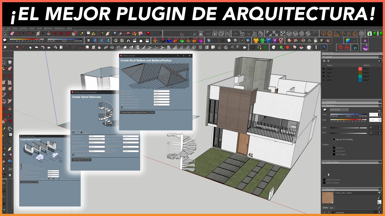 Ventanas, Puertas, Escaleras en Segundos! con este Plugin de SketchUp