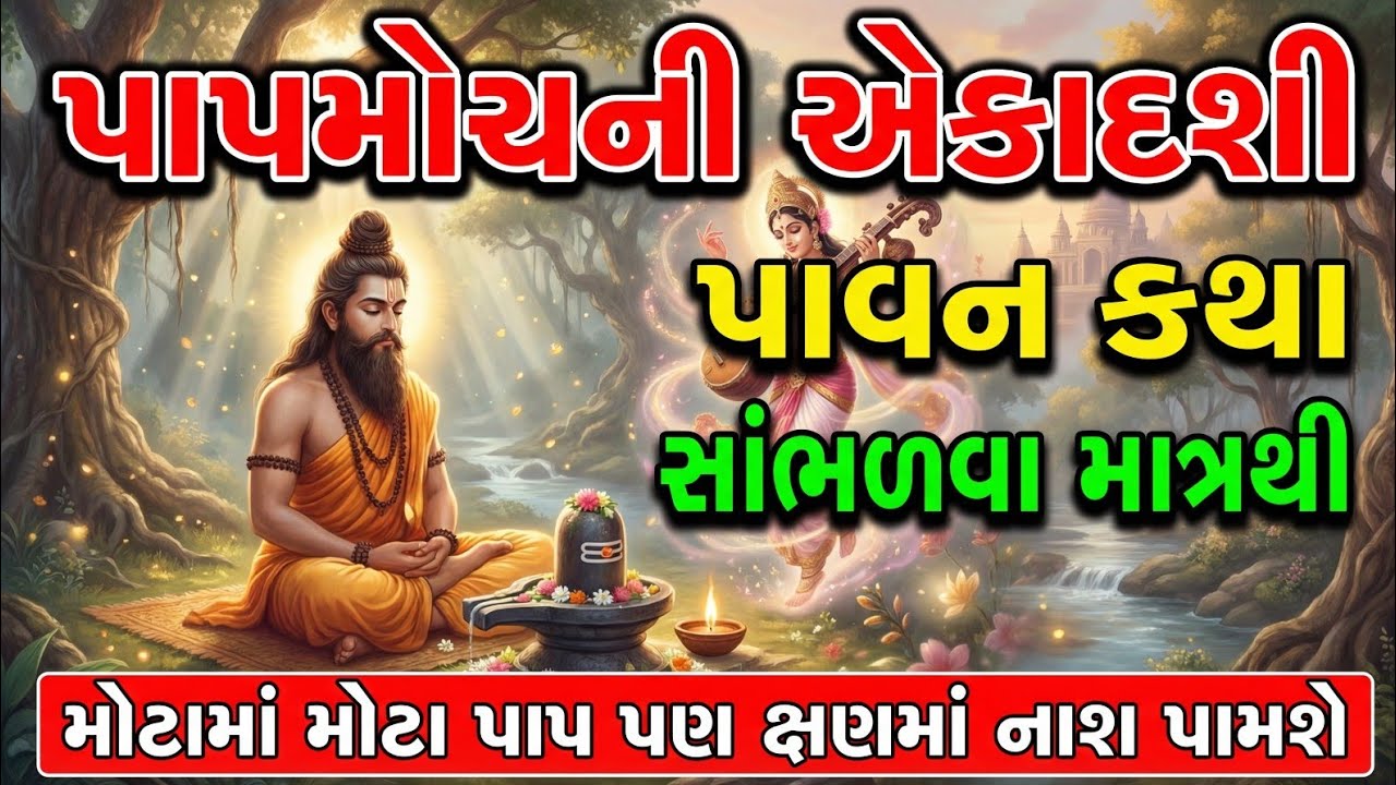 પાપમોચની એકાદશીની કથા સાંભળવા માત્રથી જીવનમાં ક્યારેય ગરીબી નહી આવે | Papmochani Ekadashi 2026 |
